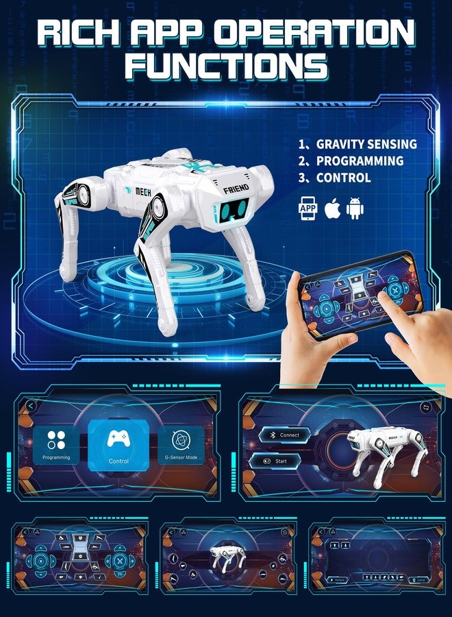 TOPMVP Smart Robot Dog - Interactive STEM Pet with Gravity-Sensing Control, 30+ Actions & APP Programming, Durable Design for Kids Boys Age 6+ (Compatible with iOS/Android) - Image 4